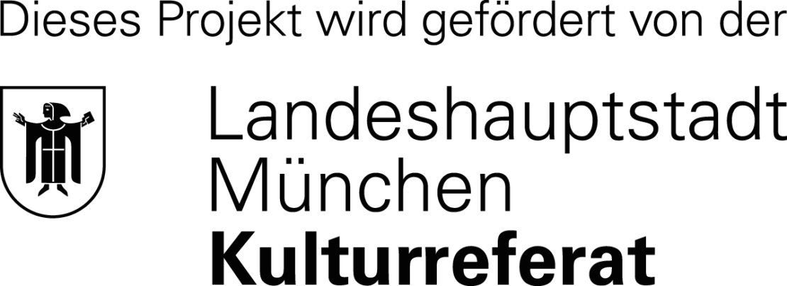 Ein Logo welches beschreibt, dass das Projekt von der Stadt München gefördert wird.